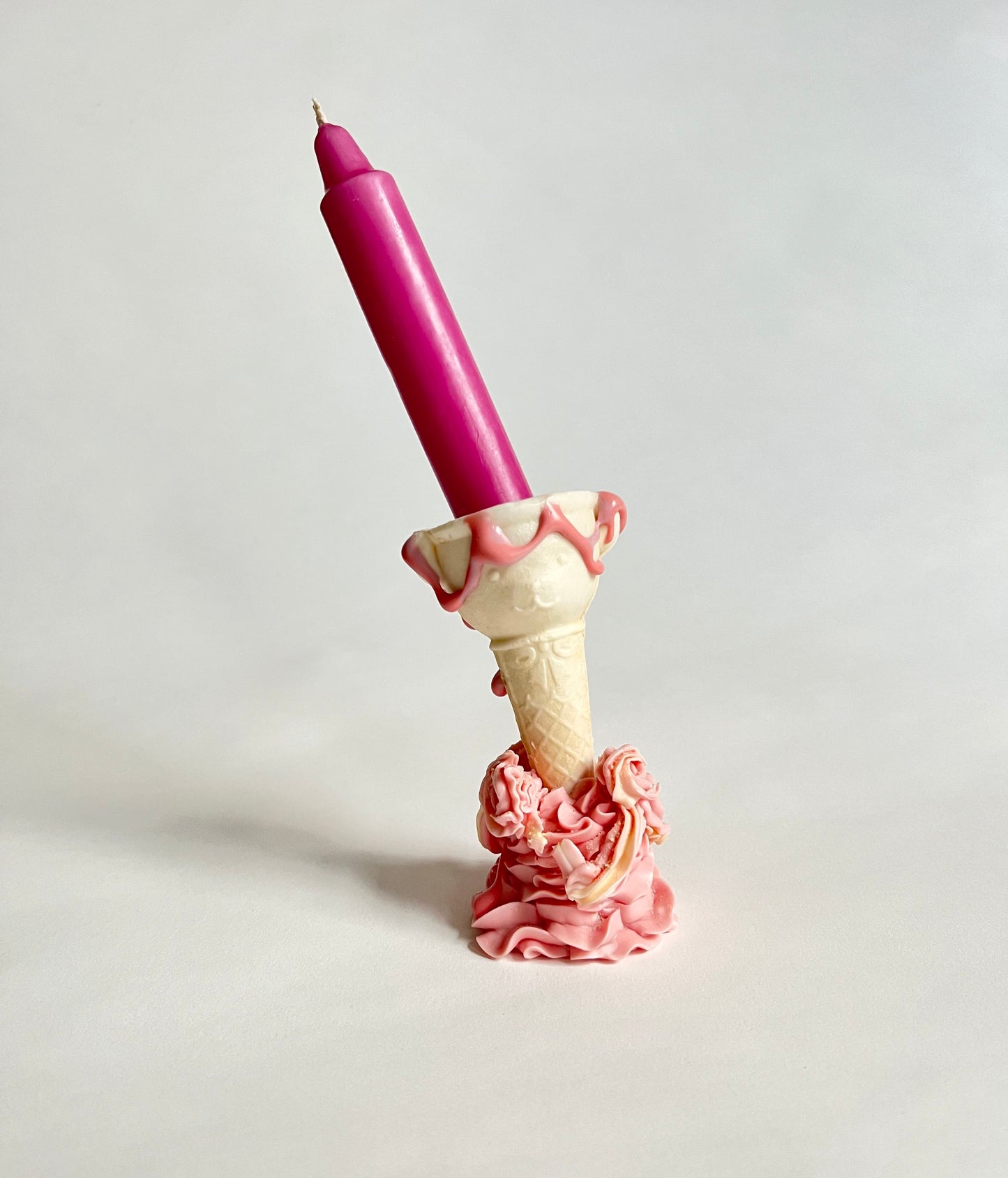 Strawberry Swirly Sugar Vases - Candlesticks by Anna Barlow