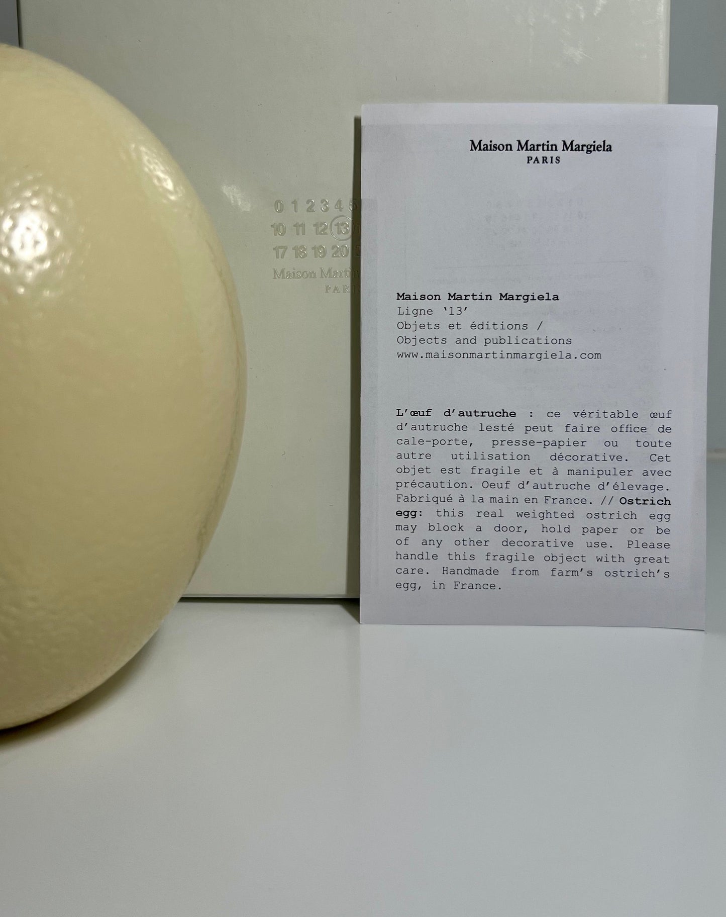 Ostrich Egg Door Stopper by Maison Martin Margiela Line 13 - Collector's Item