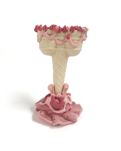 Pink Frill Vase - Candlestick by Anna Barlow