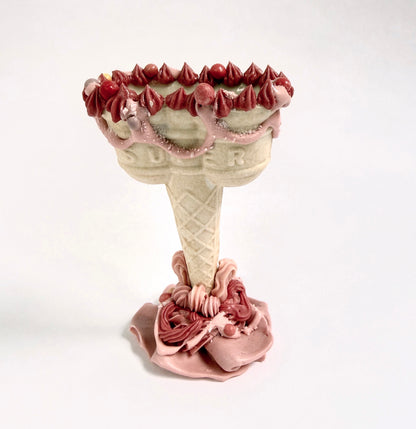 Pink Frill Vase - Candlestick by Anna Barlow