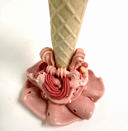 Pink Frill Vase - Candlestick by Anna Barlow