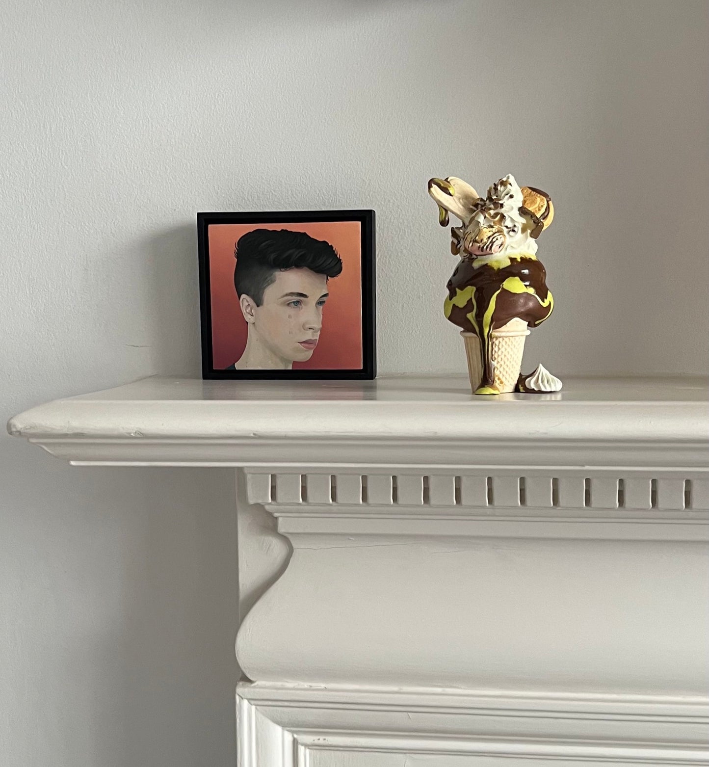 Pistachio Amaretti Cup Cone Ceramic Sculpture by Anna Barlow