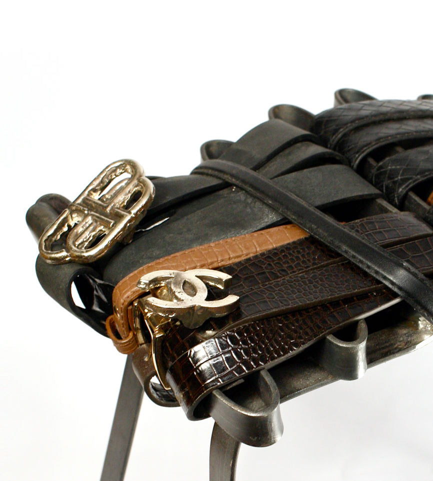Counterfeit Belt Stool by Maxim Lester