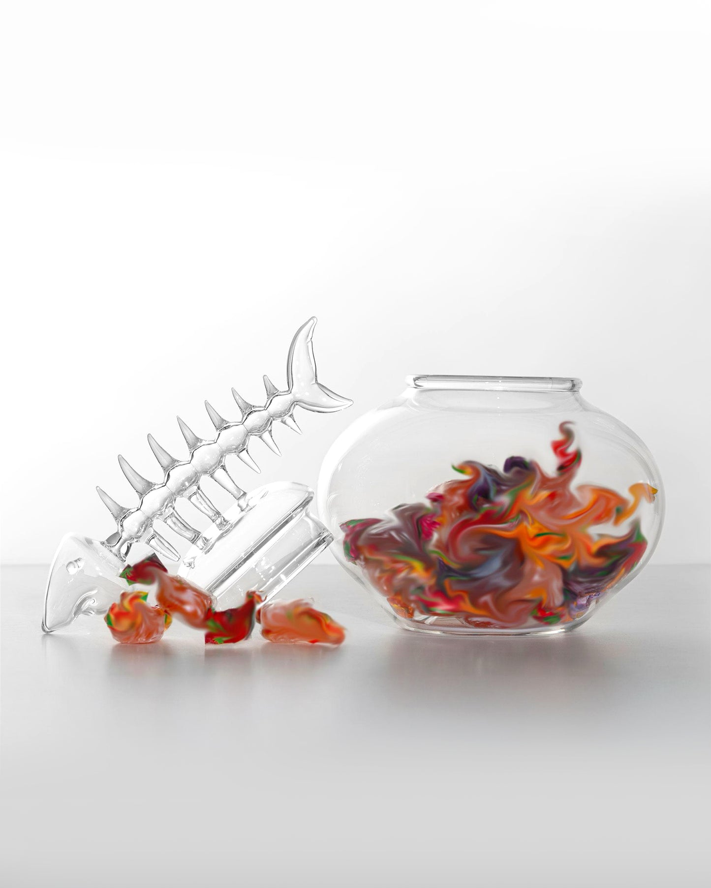 Esca Jar - A Hand Blown Glass Jar by Simone Crestani