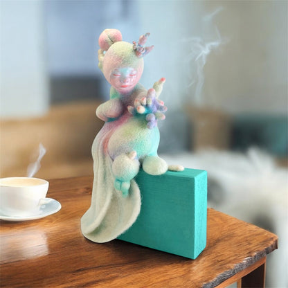 Gogotte, One-of-a-Kind Needle-Felted Sculpture by Mei Mei