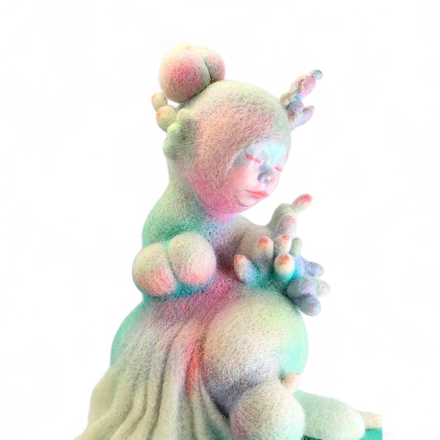 Gogotte, One-of-a-Kind Needle-Felted Sculpture by Mei Mei