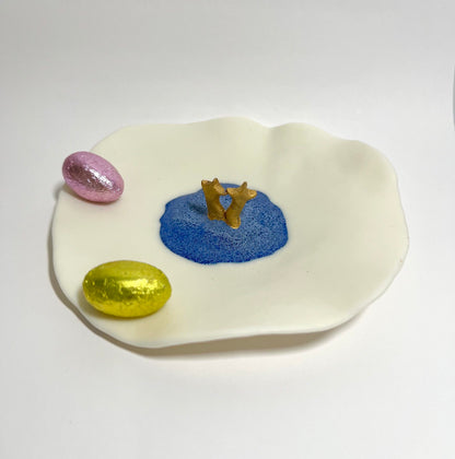 Golden Toes Porcelain Bowl by Nicky Backlund