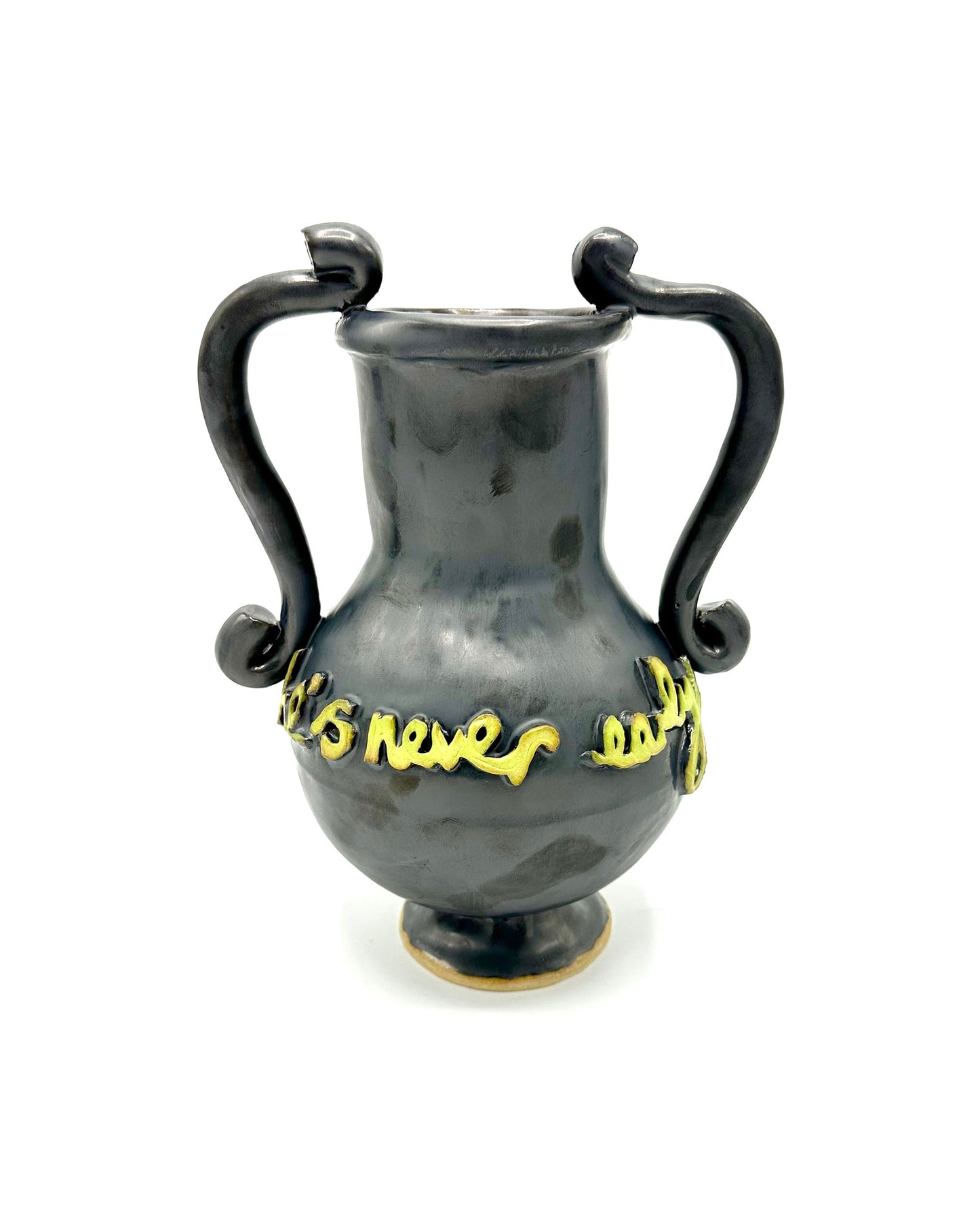 He's Never Early Vase by L&Clay Ceramics