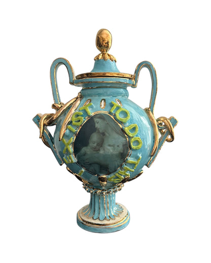 'I Do This to Exist' Sculptural Vase by L&Clay Ceramics