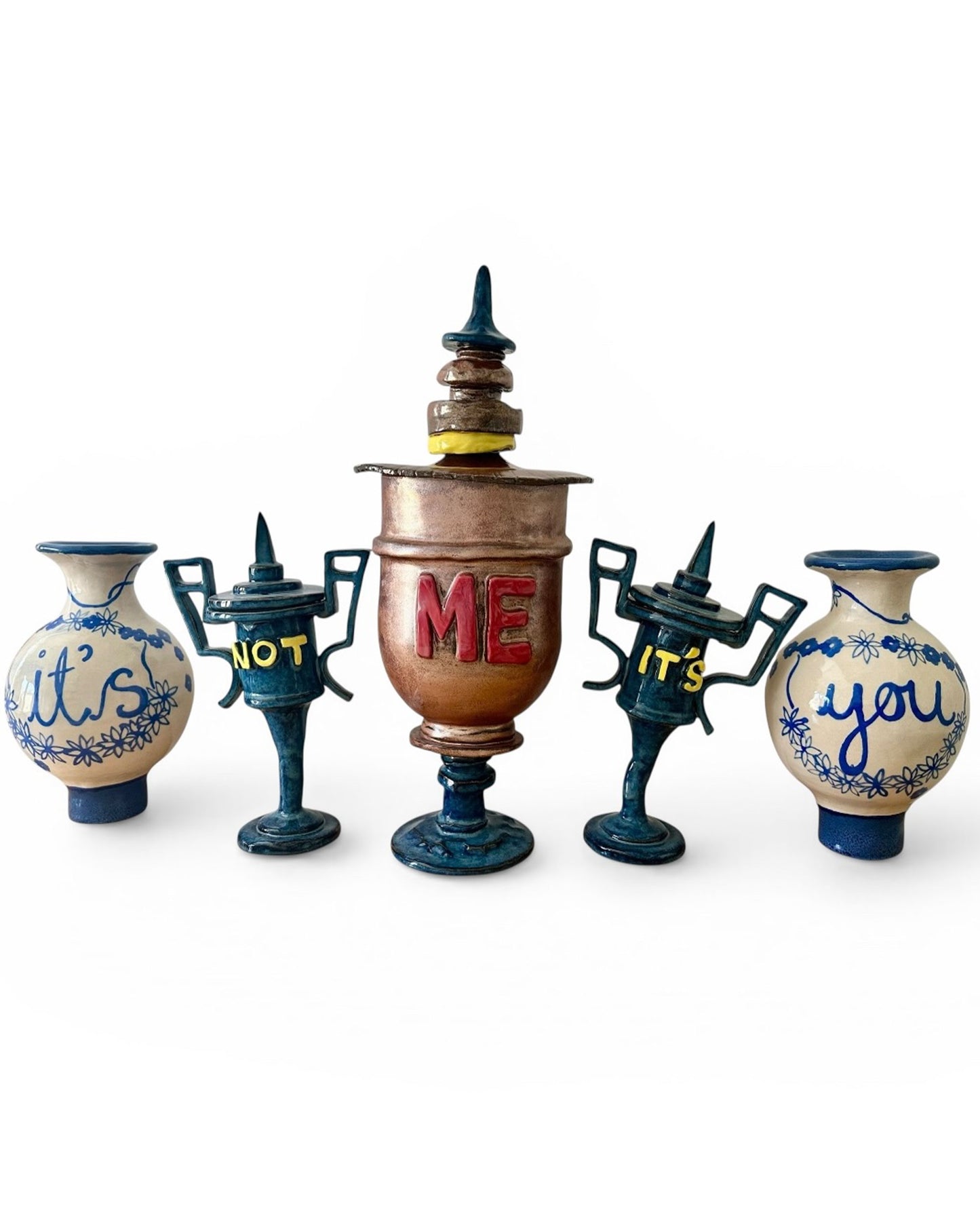 'It's Not Me It's You' Sculptural Vases by L&Clay Ceramics