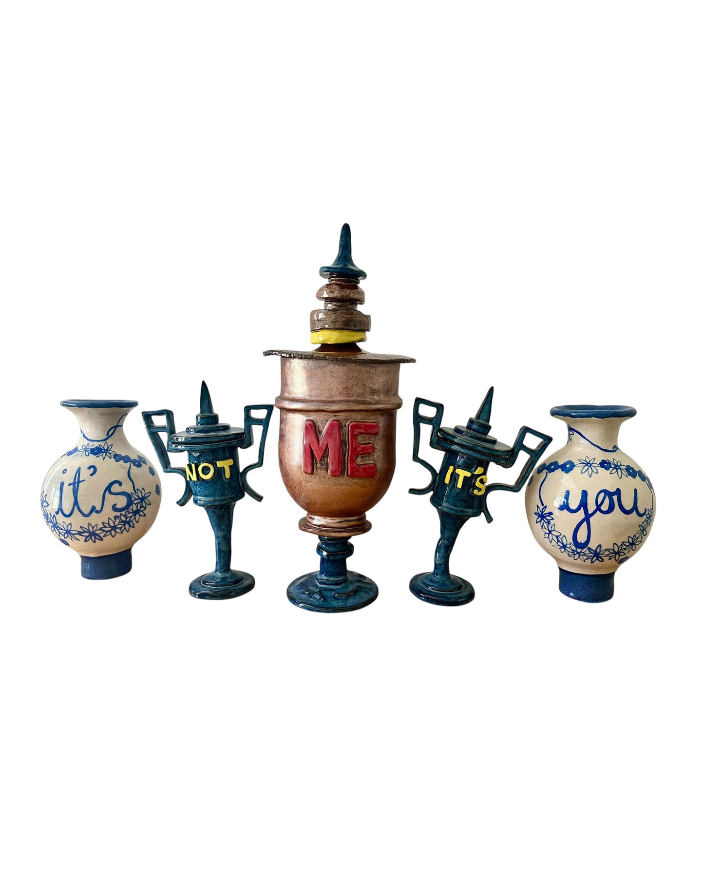 'It's Not Me It's You' Sculptural Vases by L&Clay Ceramics