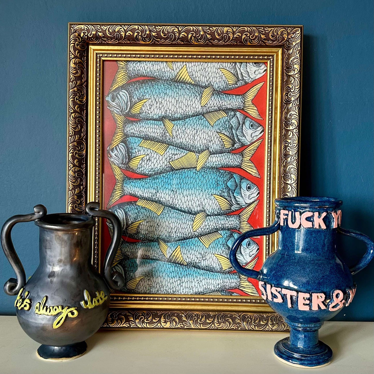 He's Never Early Vase by L&Clay Ceramics