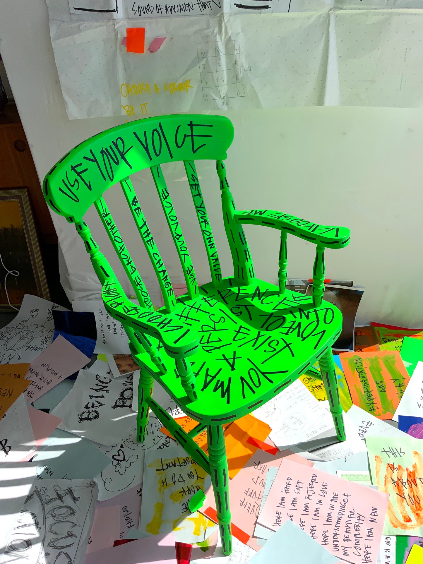 Use Your Voice Chair by Louise Gray