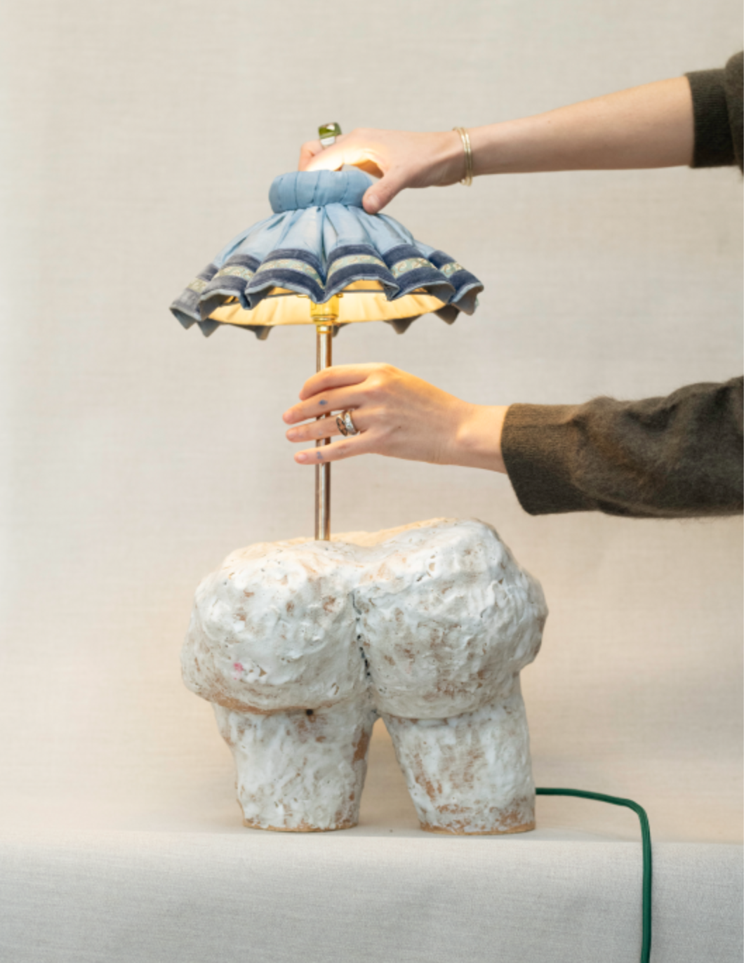 Double Soap Sculptural Table Lamp by Lucia Vera