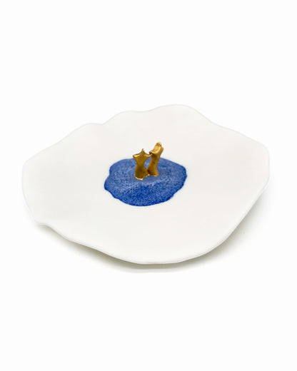 Golden Toes Porcelain Bowl by Nicky Backlund