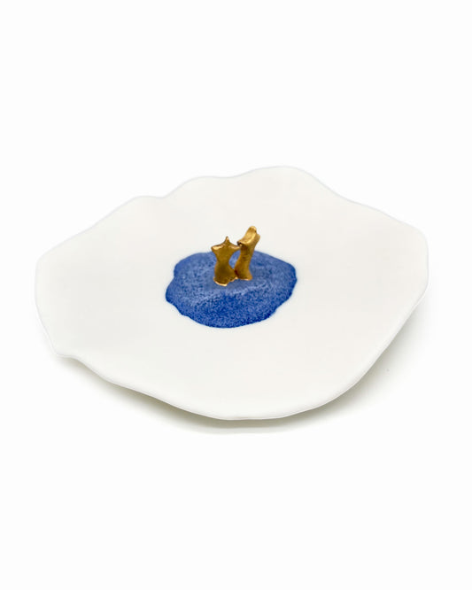 Golden Toes Porcelain Bowl by Nicky Backlund