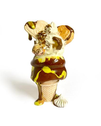 Pistachio Amaretti Cup Cone Ceramic Sculpture by Anna Barlow