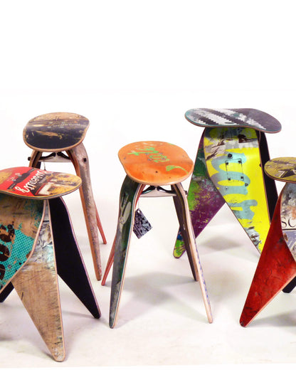 Deckstool - Recycled Skateboard Stool by Jason Podlaski/ Skate or Design