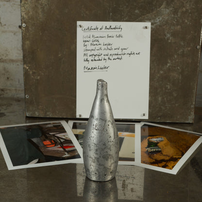 Solid Aluminium Perrier Bottle Sculpture by Maxim Lester